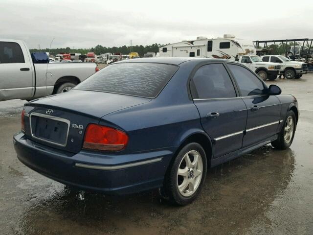 KMHWF35H05A201483 - 2005 HYUNDAI SONATA GLS BLUE photo 4