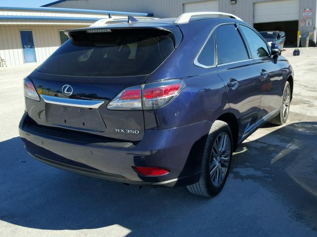 2T2ZK1BA7FC187132 - 2015 LEXUS RX 350 BLUE photo 4