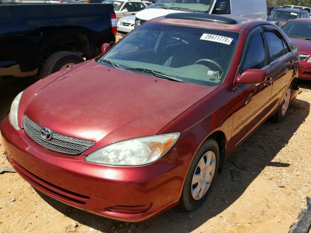 4T1BE32KX2U007183 - 2002 TOYOTA CAMRY LE MAROON photo 2