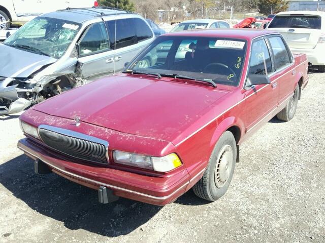 3G4AG55N0PS627376 - 1993 BUICK CENTURY SP RED photo 2