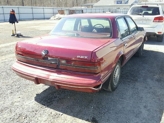 3G4AG55N0PS627376 - 1993 BUICK CENTURY SP RED photo 4