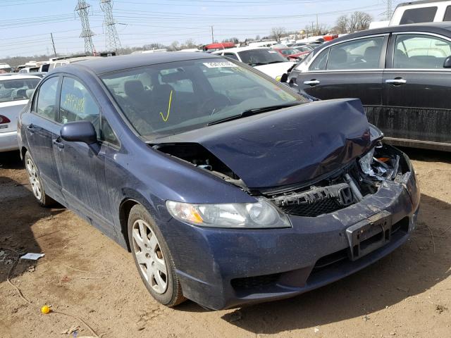 19XFA1F55BE005558 - 2011 HONDA CIVIC LX BLUE photo 1