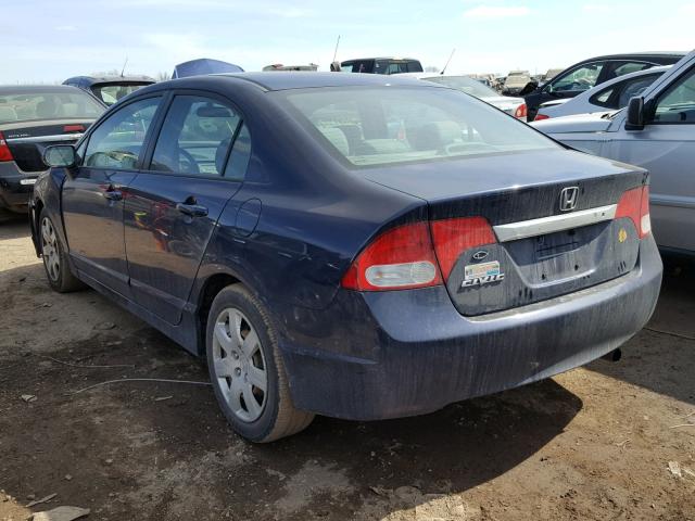 19XFA1F55BE005558 - 2011 HONDA CIVIC LX BLUE photo 3