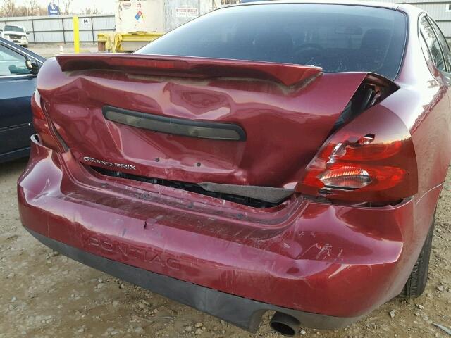 2G2WP522851257750 - 2005 PONTIAC GRAND PRIX BURGUNDY photo 10