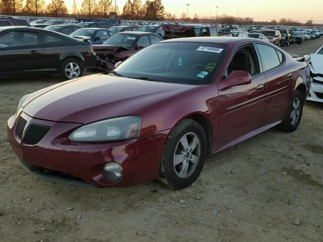 2G2WP522851257750 - 2005 PONTIAC GRAND PRIX BURGUNDY photo 2