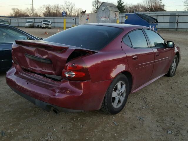 2G2WP522851257750 - 2005 PONTIAC GRAND PRIX BURGUNDY photo 4