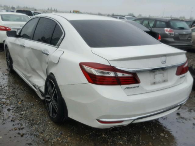 1HGCR2F53GA102030 - 2016 HONDA ACCORD SPO WHITE photo 3