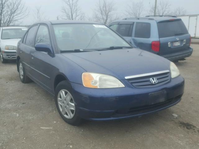 1HGES16573L017178 - 2003 HONDA CIVIC LX BLUE photo 1