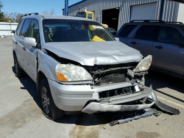 2HKYF186X3H533139 - 2003 HONDA PILOT EXL SILVER photo 1