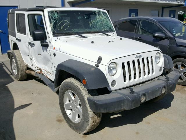 1C4BJWDG3FL608473 - 2015 JEEP WRANGLER U WHITE photo 1