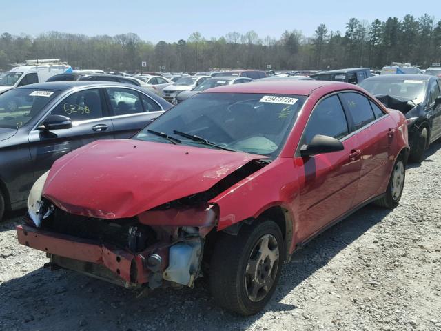 1G2ZF58B674238483 - 2007 PONTIAC G6 VALUE L RED photo 2