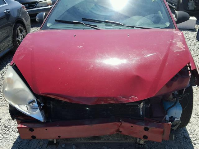 1G2ZF58B674238483 - 2007 PONTIAC G6 VALUE L RED photo 7