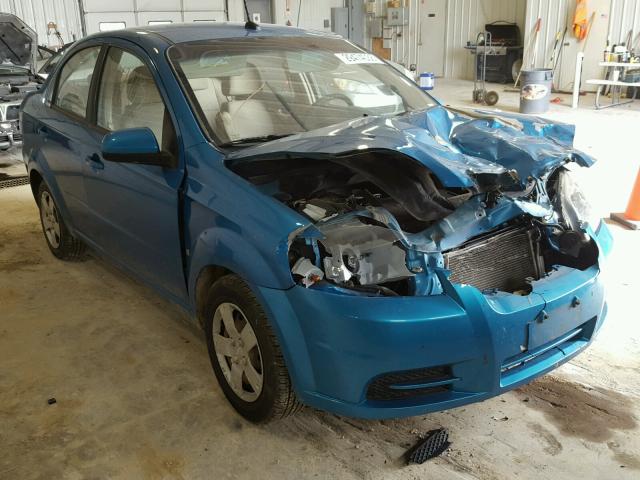 KL1TD56E79B624775 - 2009 CHEVROLET AVEO LS BLUE photo 1