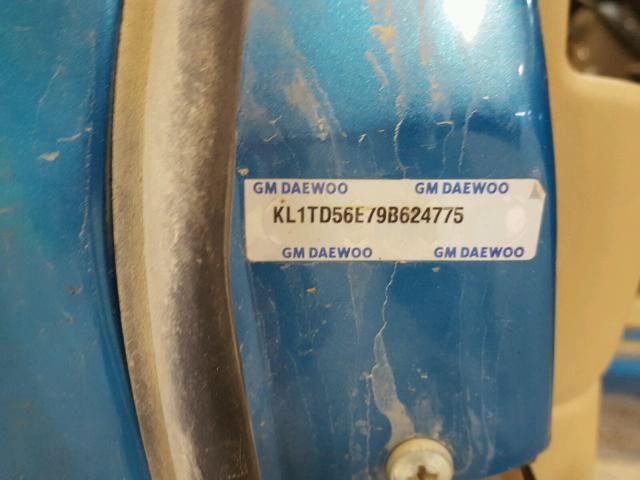 KL1TD56E79B624775 - 2009 CHEVROLET AVEO LS BLUE photo 10