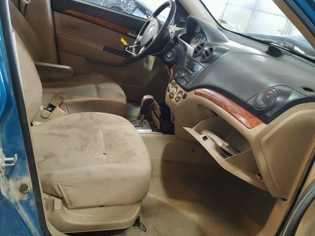 KL1TD56E79B624775 - 2009 CHEVROLET AVEO LS BLUE photo 5