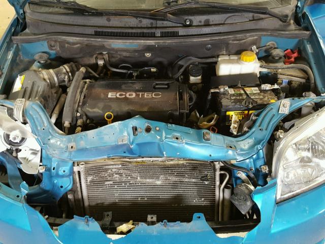 KL1TD56E79B624775 - 2009 CHEVROLET AVEO LS BLUE photo 7