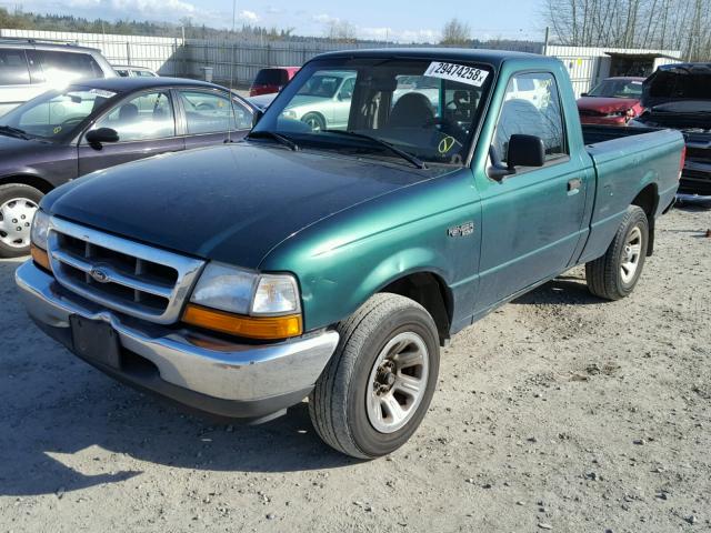 1FTYR10C1YPB59914 - 2000 FORD RANGER GREEN photo 2