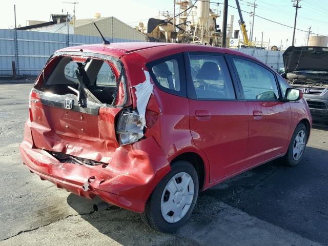 JHMGE8H38DC033957 - 2013 HONDA FIT RED photo 4