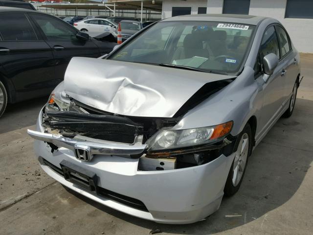 1HGFA16857L104794 - 2007 HONDA CIVIC EX SILVER photo 2