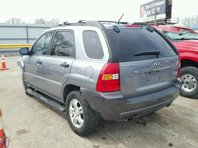 KNDJF723777365571 - 2007 KIA SPORTAGE E GRAY photo 3