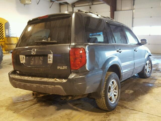 2HKYF18634H606823 - 2004 HONDA PILOT EXL CHARCOAL photo 4