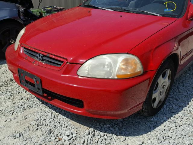 1HGEJ8146WL086085 - 1998 HONDA CIVIC EX წითელი ფოტო 9