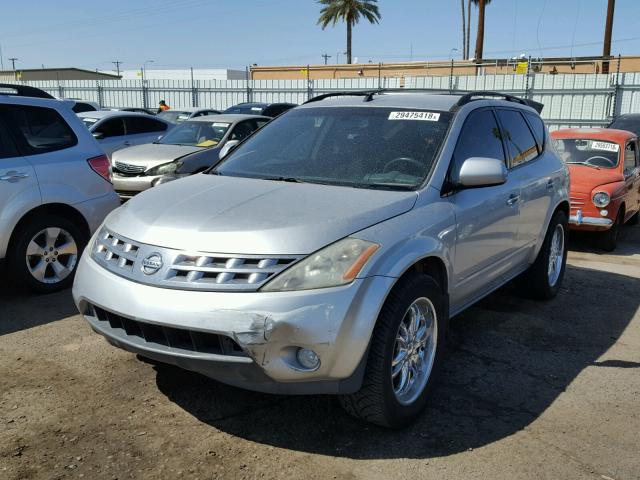 JN8AZ08TX4W227017 - 2004 NISSAN MURANO SL SILVER photo 2