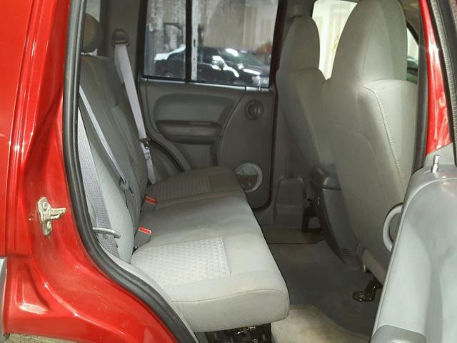 1J4GL48K95W653332 - 2005 JEEP LIBERTY SP RED photo 6