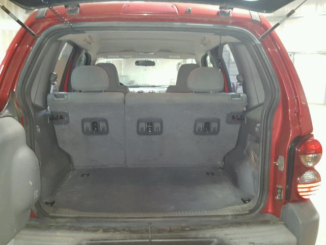 1J4GL48K95W653332 - 2005 JEEP LIBERTY SP RED photo 9