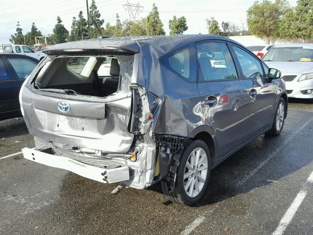 JTDZN3EU1C3153267 - 2012 TOYOTA PRIUS V GRAY photo 4