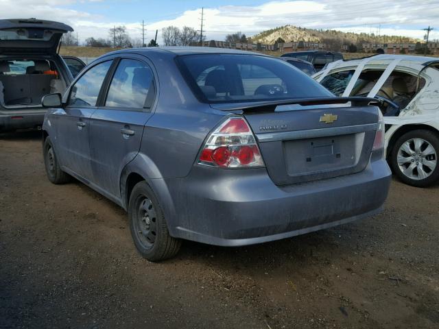 KL1TD56E99B339687 - 2009 CHEVROLET AVEO LS SILVER photo 3