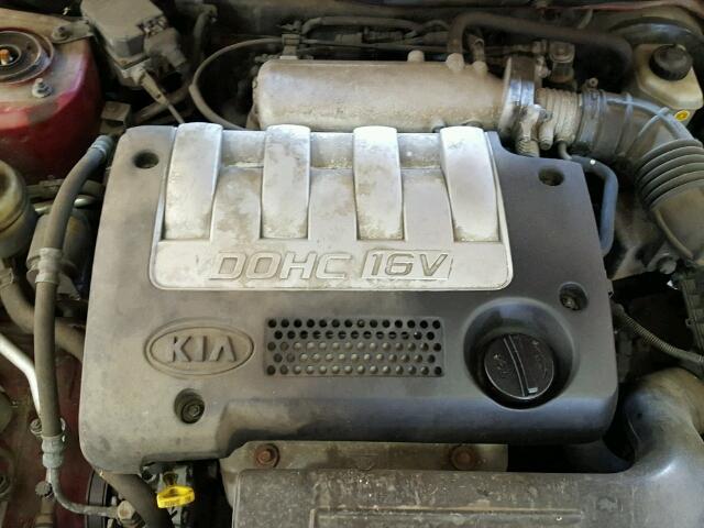 KNAFB121535302615 - 2003 KIA SPECTRA BA RED photo 7