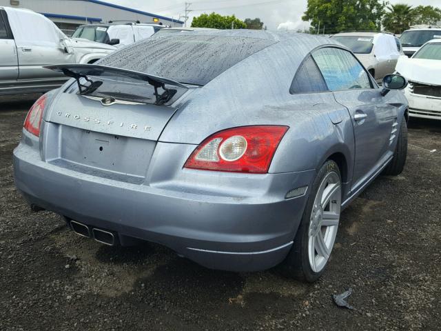 1C3AN69L65X034341 - 2005 CHRYSLER CROSSFIRE BLUE photo 4