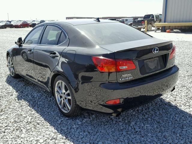 JTHBK262682060449 - 2008 LEXUS IS 250 BLACK photo 3