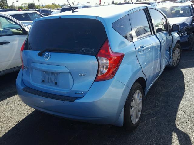 3N1CE2CP9EL430321 - 2014 NISSAN VERSA NOTE BLUE photo 4