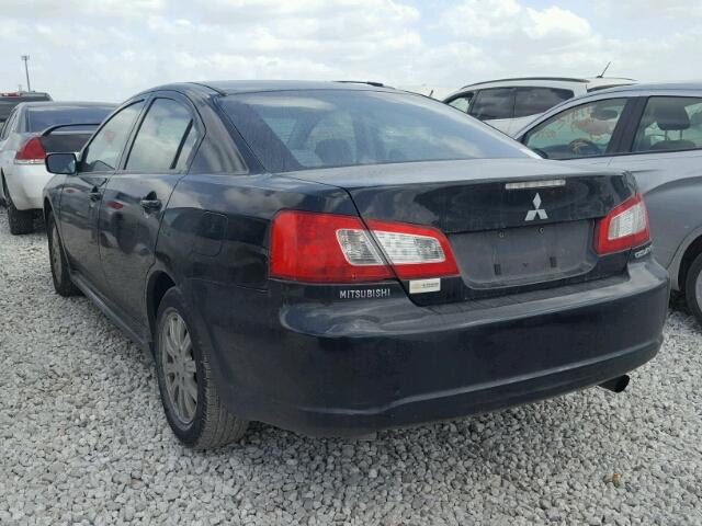 4A32B2FF8AE007032 - 2010 MITSUBISHI GALANT FE BLACK photo 3