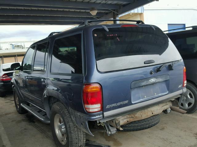 1FMZU63P71UB22187 - 2001 FORD EXPLORER X BLUE photo 3