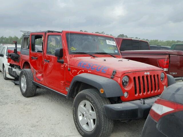 1C4BJWDG2FL749731 - 2015 JEEP WRANGLER U RED photo 1