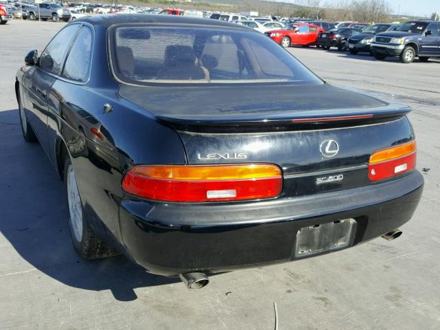 JT8UZ30C7N0012557 - 1992 LEXUS SC 400 BLACK photo 3