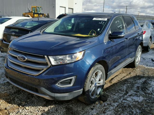 2FMPK4K96HBB58313 - 2017 FORD EDGE TITAN BLUE photo 2