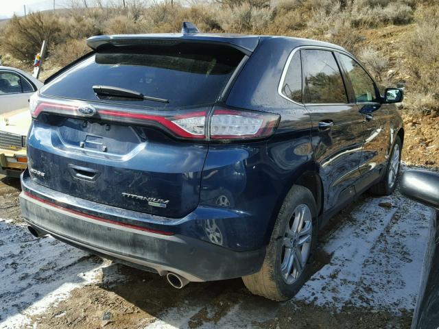 2FMPK4K96HBB58313 - 2017 FORD EDGE TITAN BLUE photo 4