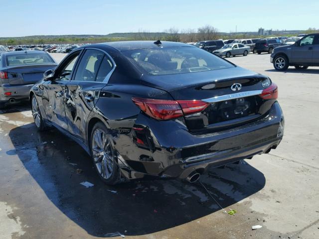 JN1EV7AP5JM358011 - 2018 INFINITI Q50 LUXE BLACK photo 3