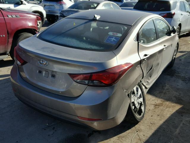 5NPDH4AE5GH729927 - 2016 HYUNDAI ELANTRA SE TAN photo 4