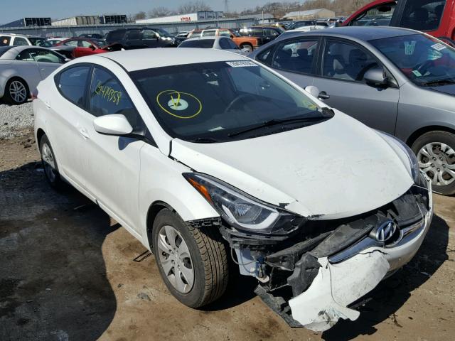 5NPDH4AE4GH735525 - 2016 HYUNDAI ELANTRA SE WHITE photo 1