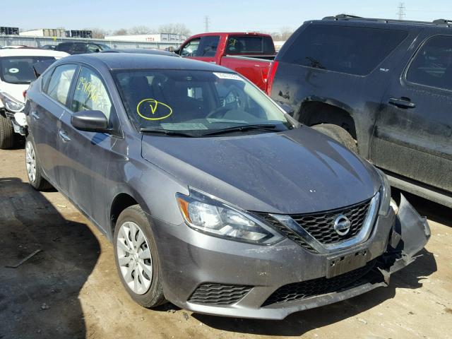 3N1AB7AP1HY318815 - 2017 NISSAN SENTRA S GRAY photo 1