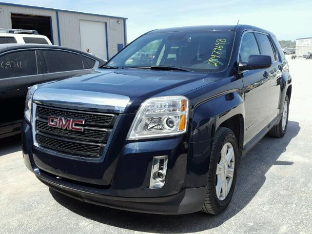 2GKALMEK9F6158371 - 2015 GMC TERRAIN SL BLUE photo 2