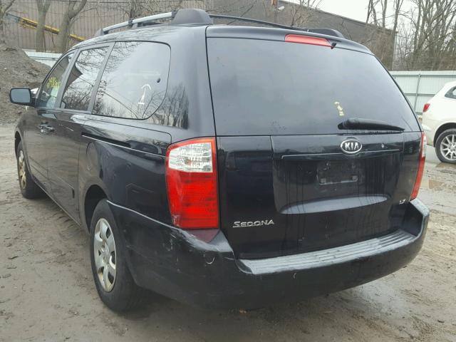 KNDMB233976171317 - 2007 KIA SEDONA EX BLACK photo 3