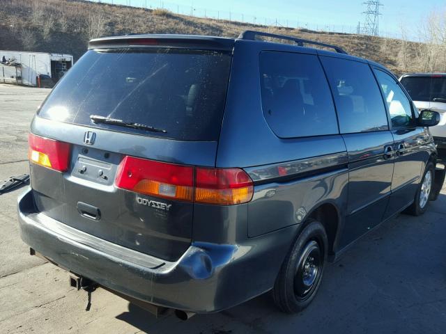 5FNRL18963B033503 - 2003 HONDA ODYSSEY EX BLUE photo 4