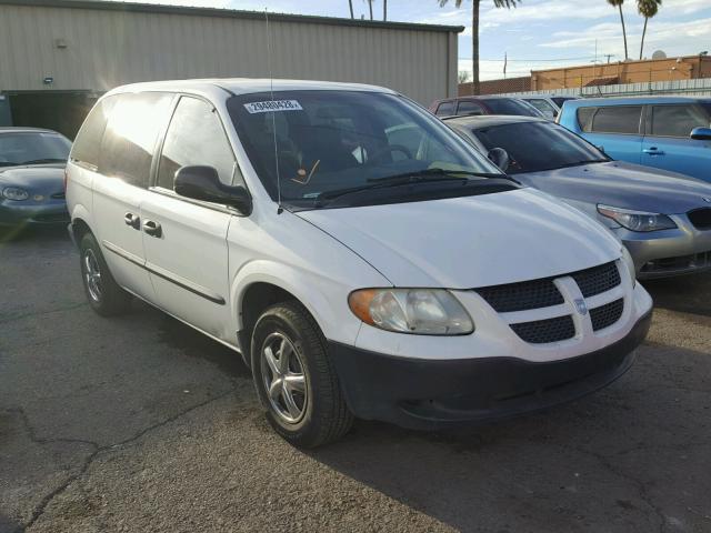 1D4GP25333B119147 - 2003 DODGE CARAVAN SE WHITE photo 1