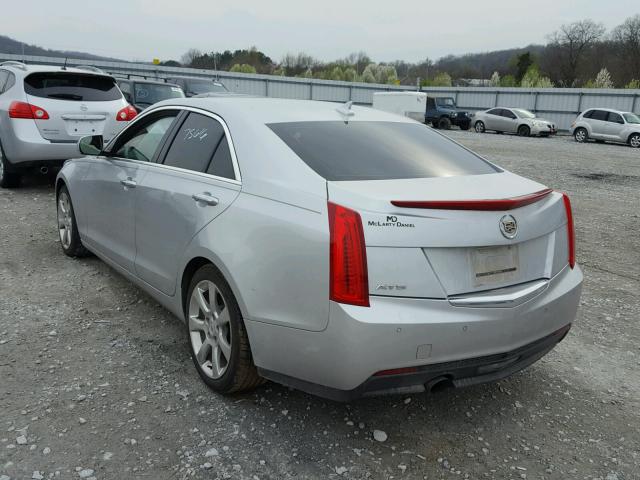 1G6AB5RA8D0170896 - 2013 CADILLAC ATS LUXURY SILVER photo 3